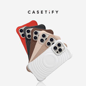 CASETiFY 纯色波漾壳适用于iPhone15/14/Plus/Pro/Max MagSafe兼容手机壳