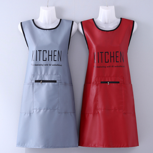 皮革新款软皮防水防油女围裙厨房家用做饭成人罩衣耐脏耐用工作服