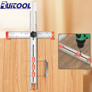 丁字尺二合一打孔尺多功能组合角度尺木工活动角尺定点划线直角尺