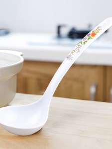 家用可爱饭勺塑料长柄大汤勺调羹仿陶瓷餐具勺子日式加长汤匙粥勺