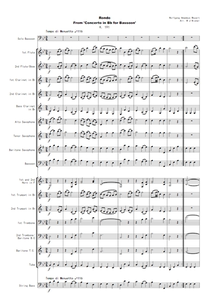 降B大调大管协奏曲ConcertoinBbMajo莫扎特大管 管乐总谱20分谱33