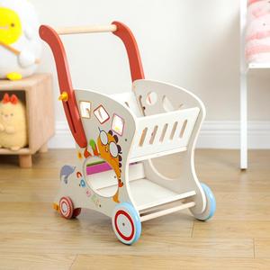 玩具儿童推车车购物学步宝宝手木制走路木质仿真超市多功能婴儿学