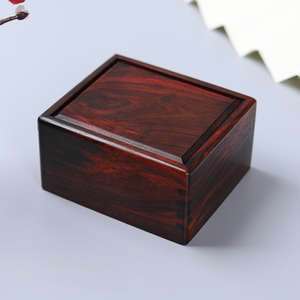 大红酸枝抽拉盒红木小方盒匣子实木复古印章玉石首饰品收藏收纳盒