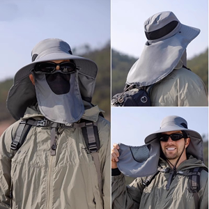徒步装备全套户外大檐运动用品装备沙漠防晒帽子男士钓鱼帽登山帽