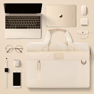 好看的手提笔记本电脑包14寸女大容量适用联想拯救者苹果macbook16华为matebook13惠普15点6寸平板防震保护套