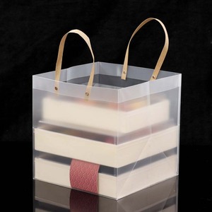 pp塑料透明手提袋 日料寿司刺身餐饮外卖包装袋 烘焙手礼盒子袋子