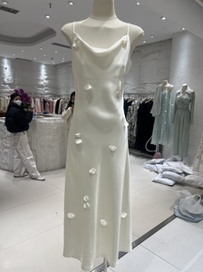 春上新！【MOON SEA-77】精选性感小女人气质修身白色连衣裙女款