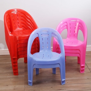 加厚塑料靠背椅子大排档沙滩椅家用成人餐桌椅儿童学习椅小椅子矮