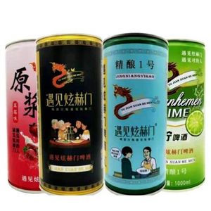 遇见炫赫门原浆精酿啤酒1L罐装青柠味草莓味黑啤混合口味