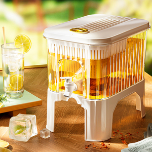 冰箱冷水壶带水龙头饮料桶冷饮冷水凉水壶果茶家用水果大容量容器