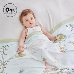 Oak Family婴儿纱布盖毯夏季竹纤维薄款空调被新生儿宝宝儿童被子