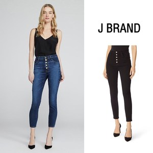 J Brand现货高腰排扣修身弹力显瘦舒适百搭九分小脚牛仔裤女