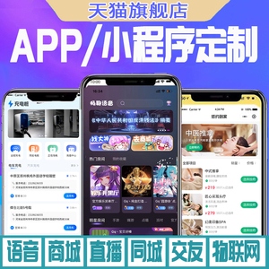 APP软件开发定制语音陪玩交友物联网系统分销商城同城微信小程序