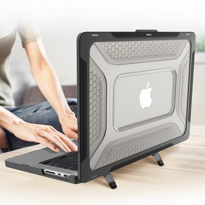 适用apple苹果笔记本电脑MacBookPro14寸case保护壳Air15.3防摔套13.6寸2024超薄硅胶16全包带支架散热外壳