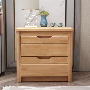 实木床头柜现代中式原木柜子收纳储藏简约床头柜整装包邮