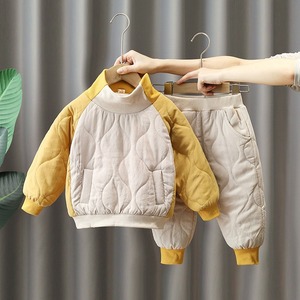 婴儿衣服冬季加绒加厚棉服套装六7八9十个月一周岁男宝宝棉衣冬装