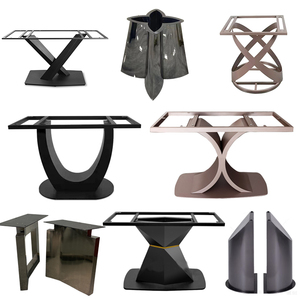 餐桌支架桌腿岩板餐桌腿大理石桌脚碳素钢桌架奢石不锈钢餐台架金