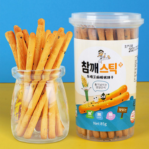 韩国进口 乐曦手指饼干85g/罐 LEXI休闲零食罐装芝麻棒状条状饼干