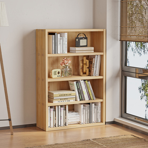 实木书柜落地置物架飘窗窄柜展示柜松木储物柜木质简易柜子小书架