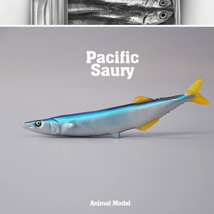 童德秋刀鱼模型仿真海洋动物玩具竹刀鱼儿童认知摆件