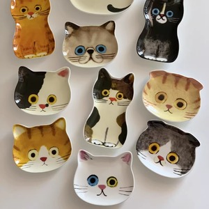 【售完无补】外贸尾单微瑕疵 超可爱猫咪味碟 陶瓷小碟子