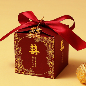 2024新款创意结婚喜糖盒婚礼糖果袋喜糖袋纸盒空盒中国风高级感