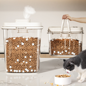 猫粮储存桶20斤狗粮密封桶防潮储粮桶宠物猫咪粮食罐家用收纳盒子