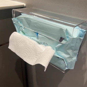 免打孔亚克力壁挂式纸巾盒厕所卫生间厨房纸巾盒洗脸巾可定制