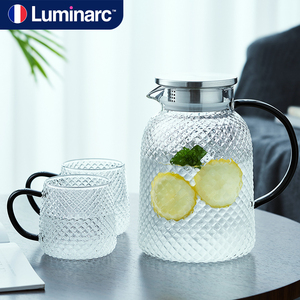 法国Luminarc冷水壶玻璃耐高温夏家用凉水壶杯大容量泡茶壶乐美雅