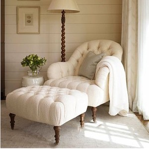 美式布艺沙发小户型现代简约客厅家具棉麻单人休闲椅沙发脚蹬