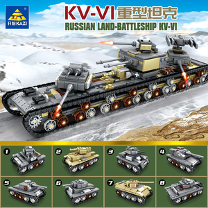乐高积木重型坦克车8合1防爆车套装组装模型男孩拼装拼插玩具礼物