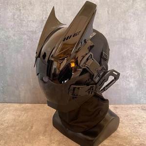 面具赛博朋克面罩科技感铁血战士头盔led面罩机能风饰品个性黑暗