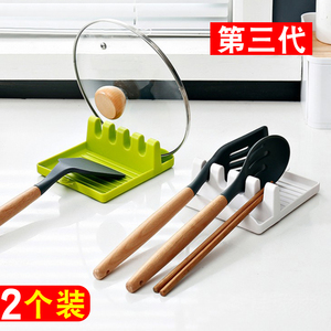 厨房炒菜锅铲垫勺子铲子置物架放的托铲架勺架子锅盖硅胶汤勺垫子
