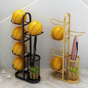 篮球收纳架室内儿童篮球摆放存放置物架球框筐家用运动足球整理架