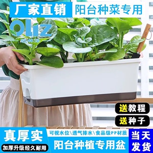 家庭阳台种菜神器栽蔬菜专用种植箱塑料自吸水懒人长方形大花盆槽