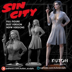 Eva 伊娃 罪恶之城 Sin City 3D打印模型图纸 STL手办素材文件