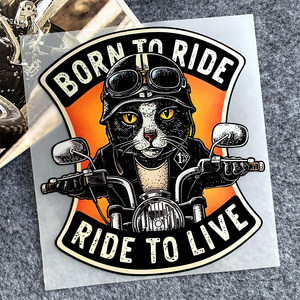 动物卡通车贴炫酷猫咪骑士汽车摩托车个性装饰防水贴纸创意划痕贴