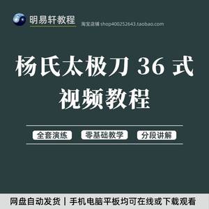 杨氏太极刀36式视频教程零基础自学杨式太极三十六刀