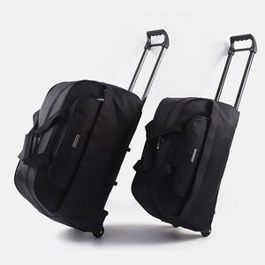 手拉行李箱包可拉可提可背拉杆包带轮子的袋手提二合一帆布加厚大