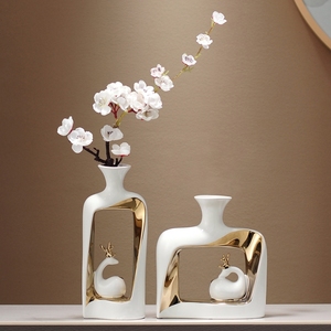 新中式电视柜客厅陶瓷花瓶摆件高端大气上档次玄关家具家居装饰品