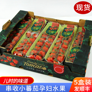 串收樱桃水果小番茄198g*4盒小西红柿新鲜生吃千禧圣女果2盒孕妇