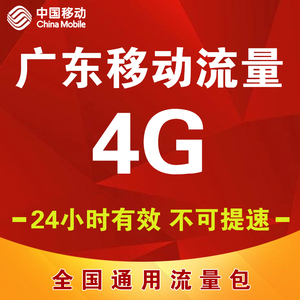 广东移动流量充值4G日包全国通用流量包支持4G5G网络24小时有效SD