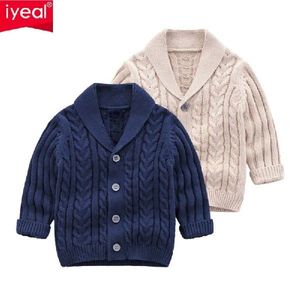 IYEAL Boys Cardigan Sweater Fashion Children Coat Casual Spr