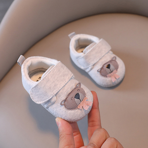 婴儿鞋春秋0-1岁3-6到12个月软底学步棉布鞋男女宝宝鞋子婴儿冬款