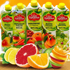 俄罗斯进口果汁饮料海底花园混合葡萄桃子汁夏日饮料食品