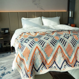 床旗床尾巾民族风波西米亚盖毯沙发毯流苏毯韩国床盖空调毯午睡毯