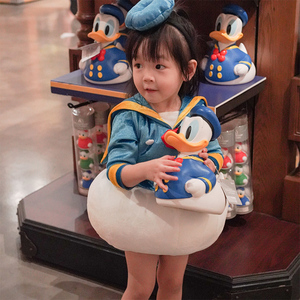 夏季儿童服装唐老鸭连体衣可爱动物造型衣服幼儿园表演服cosplay