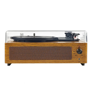 定制款 蓝牙黑胶唱片机复古留声机欧式木制电唱机客厅音响