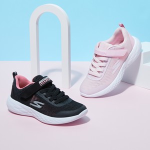 Skechers斯凯奇春季新款女童魔术贴网面透气轻便运动鞋664121L