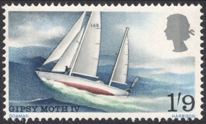 英国1967年 邮票 弗朗西斯奇切斯特爵士 环球航行 帆船 1全新MNH
